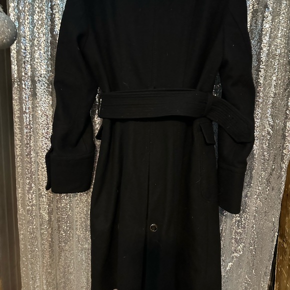 KENNETH Cole New York Recycled Wool Button Up Belted Fully Lined Pea Coat - Picture 7 of 15